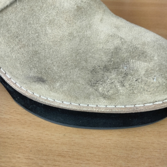 NWT Eileen Fisher Hiya Genuine Suede Block Heel Lightweight Platform Mules - Picture 7 of 13